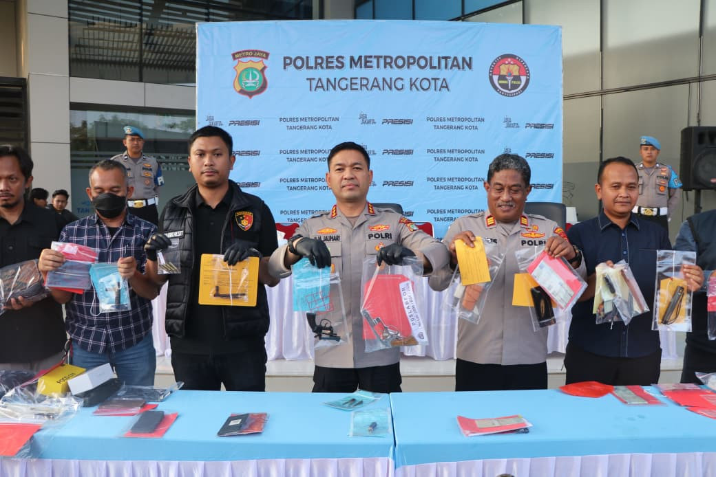 Polres Metro Tangerang Kota Ungkap 52 Kasus Kejahatan Jalanan, 36 Tersangka Diamankan