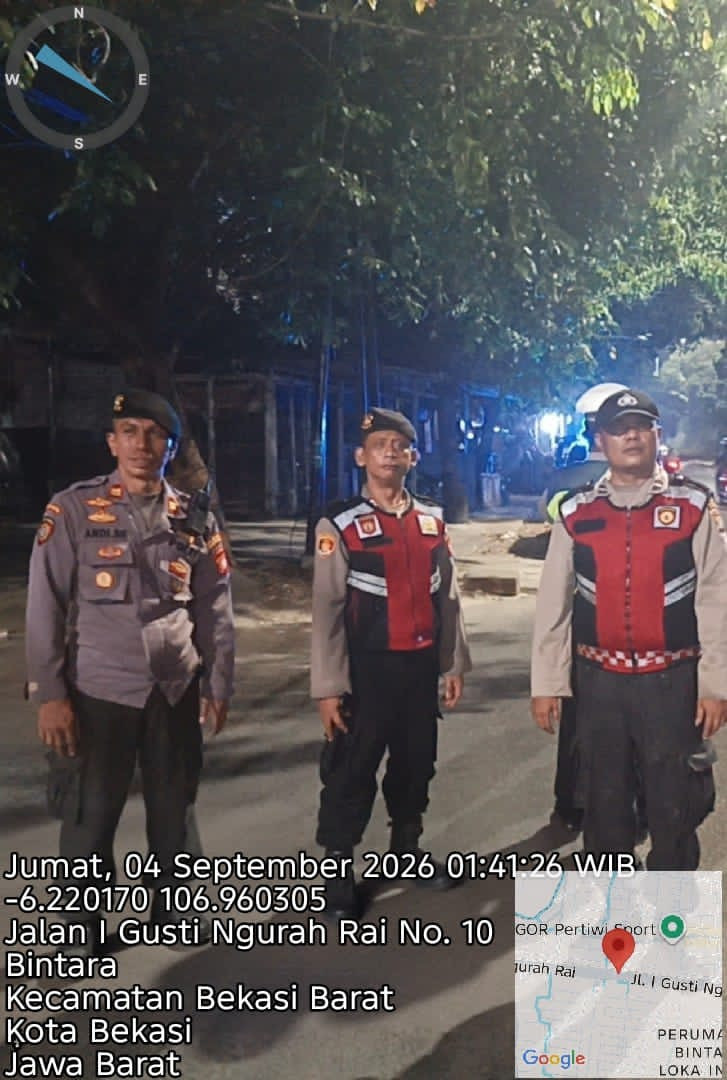Jaga Jakarta On The Spot : Polsek Bekasi Barat Gelar Razia dan Patroli Antisipasi Kejahatan Jalanan