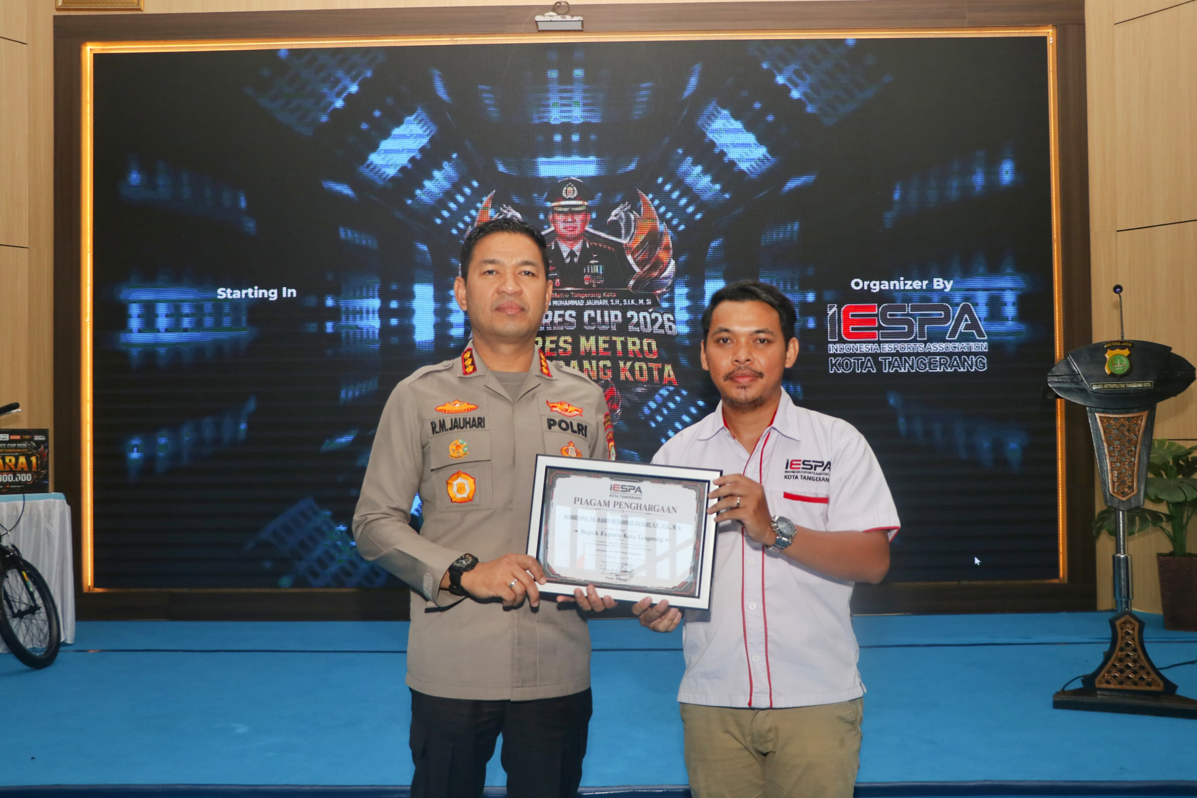 Sambut Hari Bhayangkara ke-80, Kapolres Metro Tangerang Kota Buka Turnamen E-Sport Kapolres Cup 2026