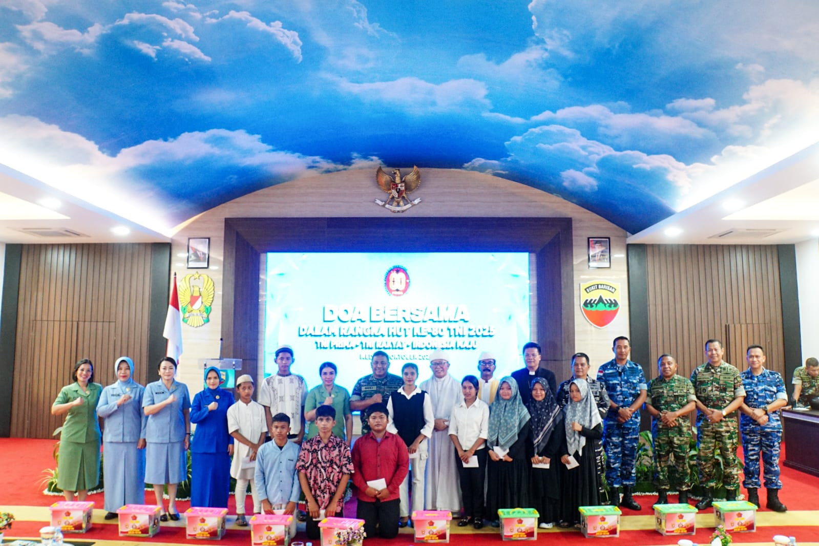 Mohon Kelancaran Rangkaian Kegiatan HUT Ke-80 TNI, Keluarga Besar Kodaeral I Turut Serta Acara Doa Bersama