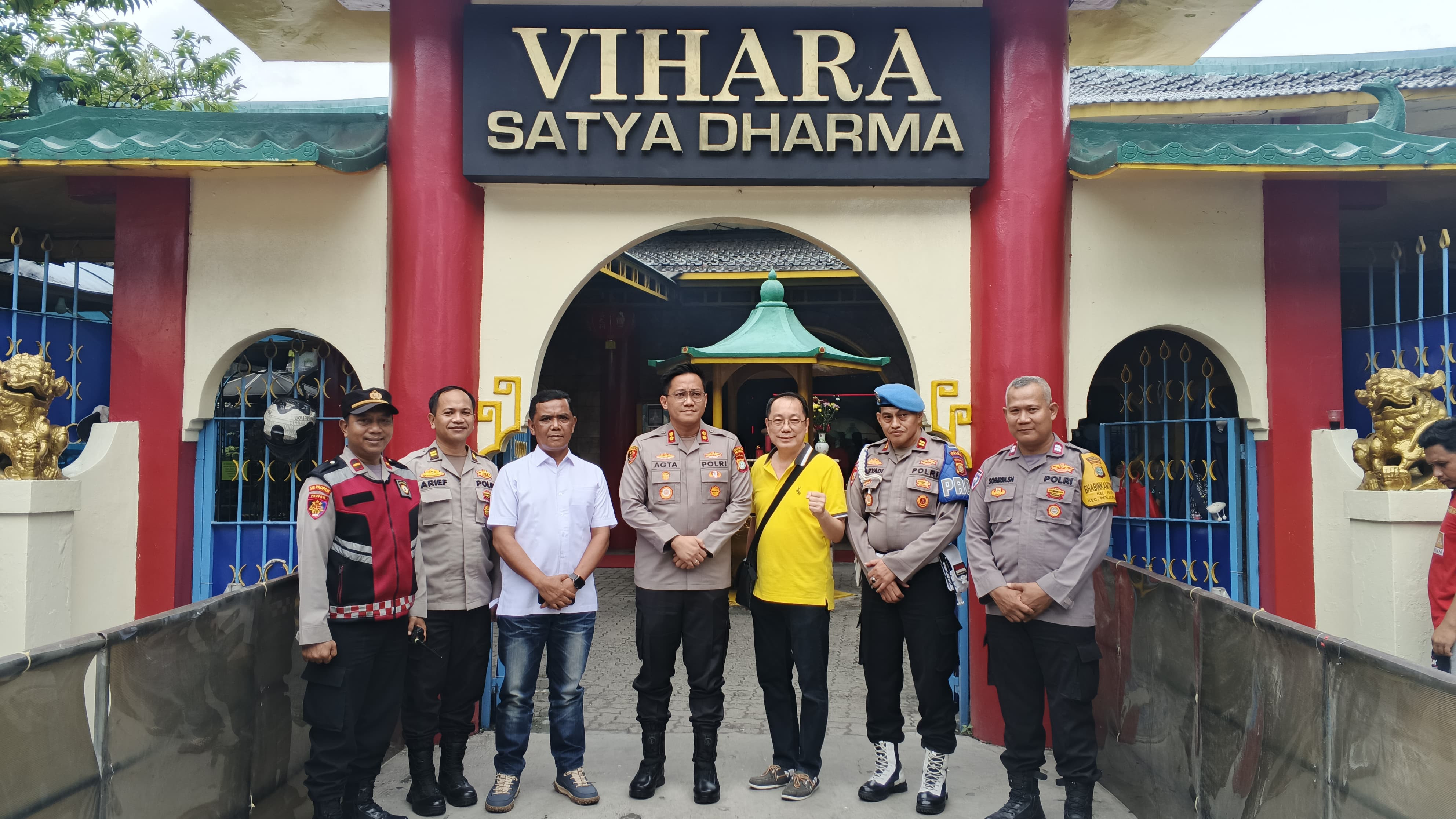 Kapolsek Metro Penjaringan Tinjau Kesiapan Vihara Jelang Perayaan Imlek 2026