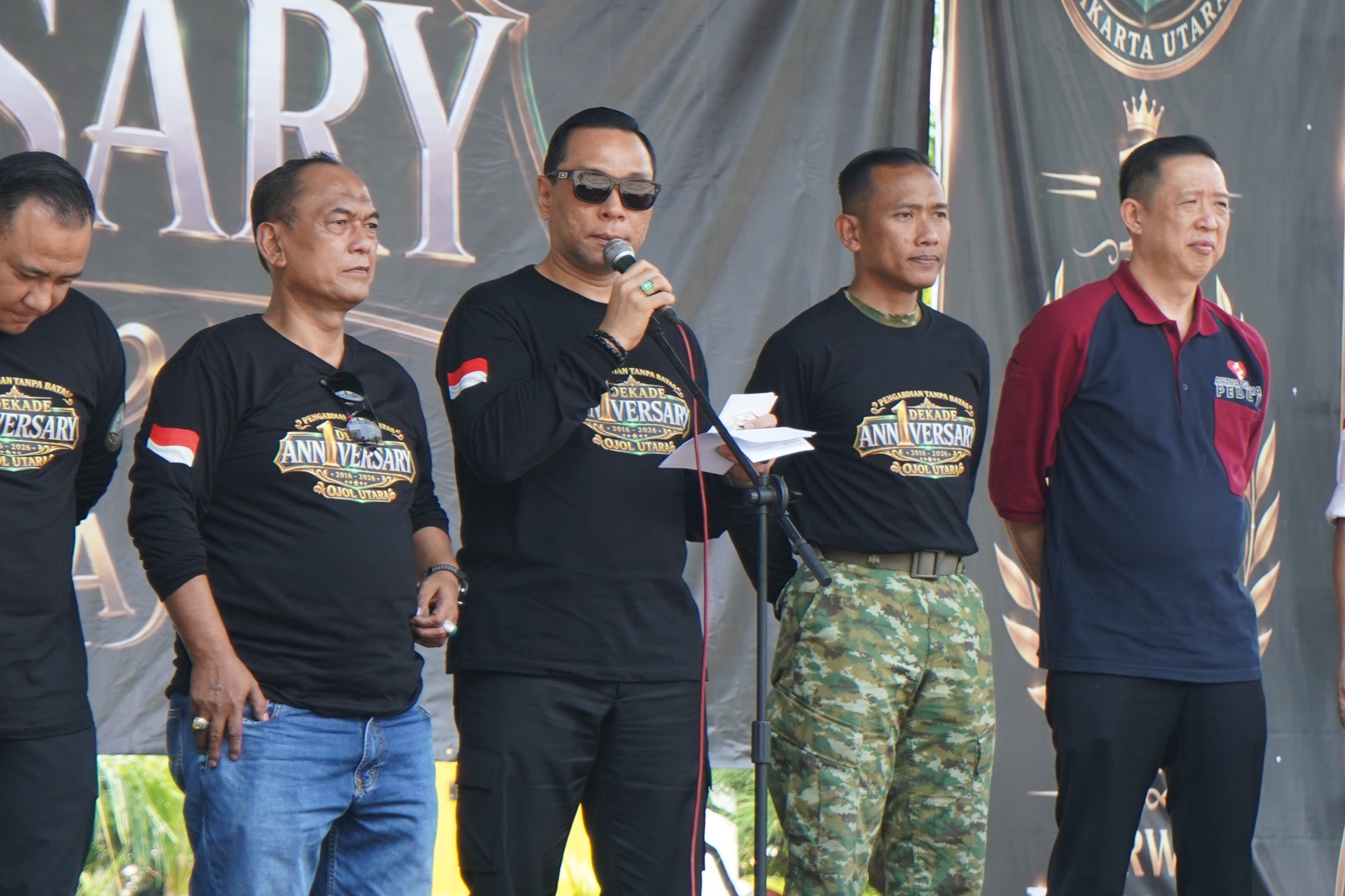 Kapolres Metro Jakut bersama Forkopimko Jakarta Utara Hadiri Anniversary 1 Dekade Ojol, 1.000 Paket Sembako Dibagikan